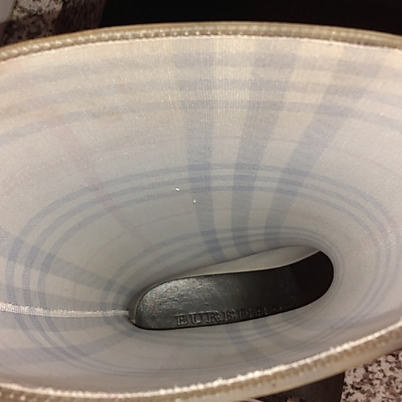 Burberry Nova Check Haymarket Knight High Shaft Lug Sole Rainboots - Picture 15 of 16